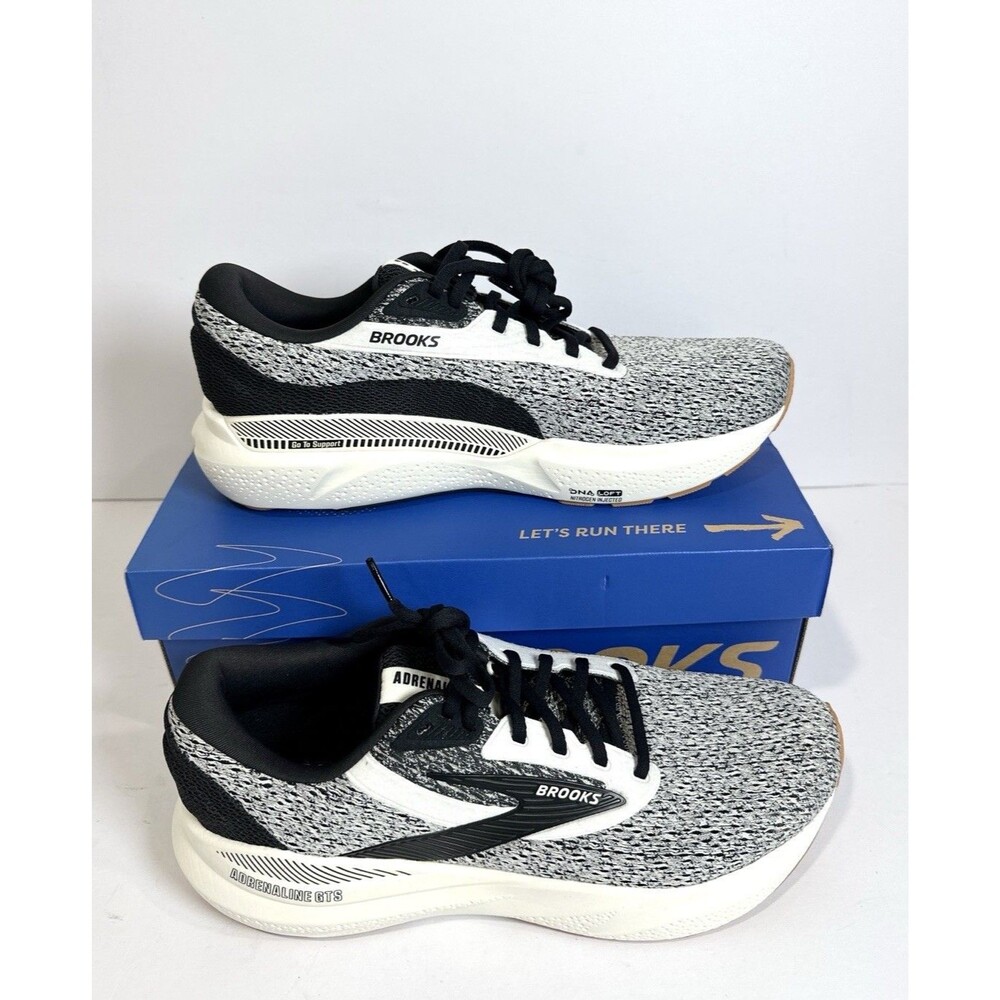 Brooks Adrenaline GTS 24 Men’s Running Shoes Black White Size 9.5 D Medium New